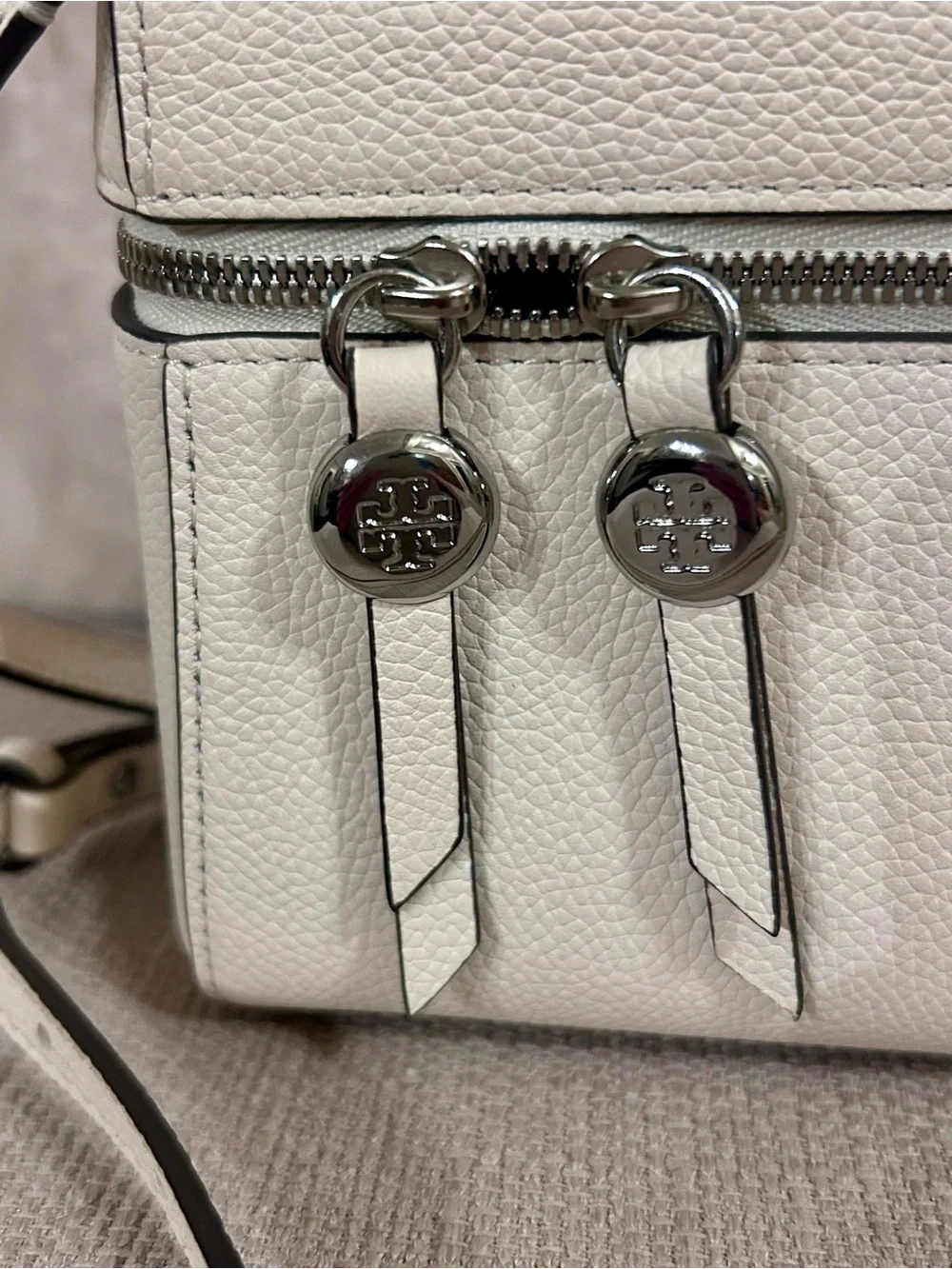 Tory Burch - NWT - Romy Slim Top Handle Crossbody light cream/white